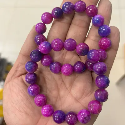 Doğal Akik Taşlı Kristal Bileklik, DIY El Yapımı Takı Malzemesi, Renkli Boncuklar - 7