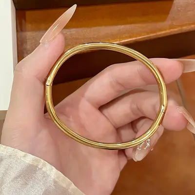 Titanium steel bracelet, silver, non-fading - 11
