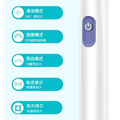 亚马逊跨境批发电动牙刷圆头旋转式全自动声波软毛防水充电款牙刷