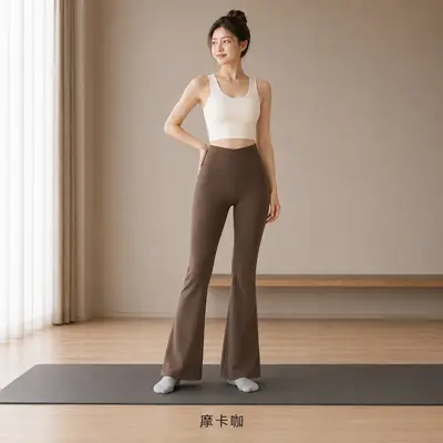 Polar astarlı mikro çan paça yoga pantolon, kısa boy, yüksek bel, sonbahar kış - 10