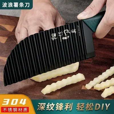 304 Langyatutu Patates Bıçağı Çok Fonksiyonlu Ticari Dalga Bıçağı Ev Dalgalı Bıçağı Sebze Kesme Aracı Langya Patates Bıçak Takımı