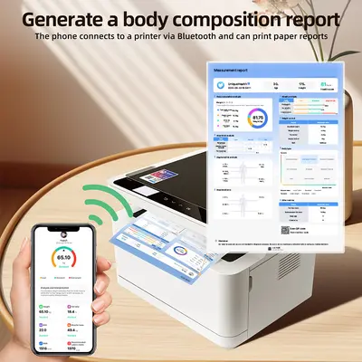 Personenwaage mit acht Elektroden, digitale Körperfettwaage, professionelle Körperfettwaage für Fitnessstudio, intelligente Personenwaage mit 8 Elektroden - 4