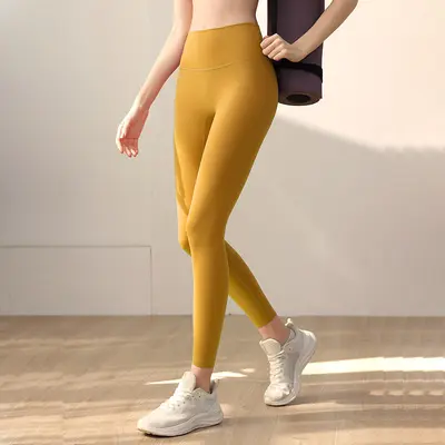 Seamless Women's Yoga Pants, Lycra Stretch, High Waist, Naked Feel - 8