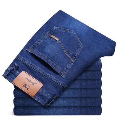 Herren Sommer-Jeans dünn, locker gerade geschnitten, lässig - 3