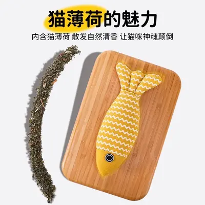 Cat Teaser Toy with Catnip and Simulated Fish for Self-Play Kittens - 5