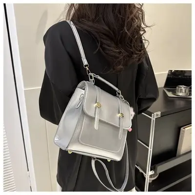 British Retro Women's Backpack, Multifunctional Student Schoolbag - 2