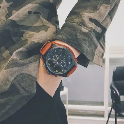 Außenhandelsheiße Herrenuhr, hochwertige Modetrend tägliche kreative Persönlichkeit spezielle Kräfte große Zifferblatt Herrenuhr