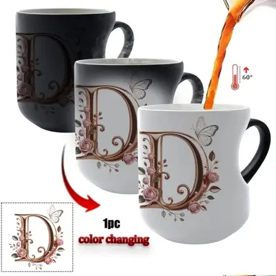 Heart-Shaped Color-Changing Ceramic Mug, Reusable Heat-Sensitive Coffee Cup - 10