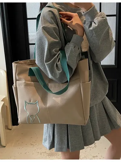 2025 neue großvolumige Handtasche für Pendler, elegante und vielseitige Tote-Tasche, hochwertige literarische und künstlerische Business-Umhängetasche