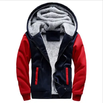 Herren-Hoodie in großen Größen, gefüttert und verdickt, Herbst-Winter-Jacke