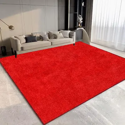 Non-Slip Velvet Flat-Weave Rug for Living Room and Bedside