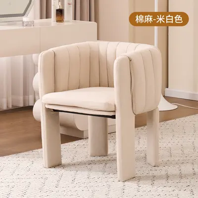 Single Backrest Chair with Vanity and Manicure Stool Style - 9