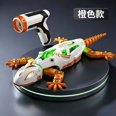 跨境2.4G爬墙壁虎仿真蜥蜴仿生攀爬行走变色龙电动遥控爬墙玩具车 - 9