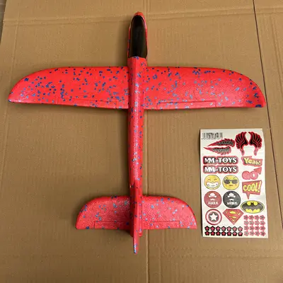Schaumstoff-Flugzeug mit LED, handgeworfen, 48x38 cm - 11