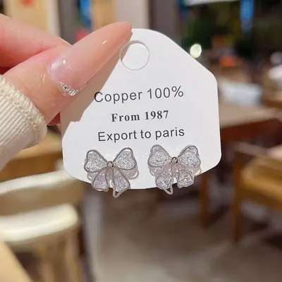 S925 silver needle personalized full zircon super shiny earrings, lightweight luxury premium style, popular earrings, elegant and perfect fashion ear accessories for women. - 8