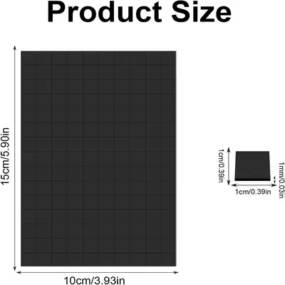 Square Rubber Flexible Magnet Sheet with Adhesive Backing, Strong Magnetic - 3