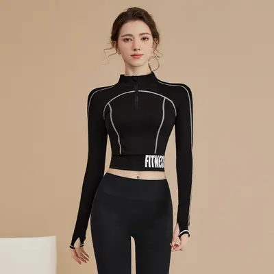 Yoga üstü ceket, uzun kollu, slim fit - 8