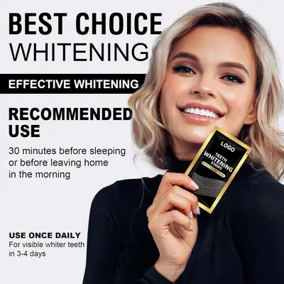Teeth whitening strips, non-acidic and safe for sensitive teeth