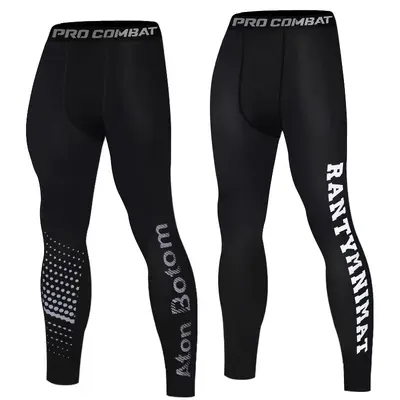 Men's 3/4 Length Basketball Compression Pants, Ice Silk Breathable, Quick-Dry - 12
