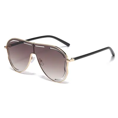 One-Piece Large Frame Toad-Shaped Y2K Sunglasses - 10