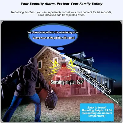 Solar Alarm Repeller 911N, Waterproof, High-Volume Horn - 5