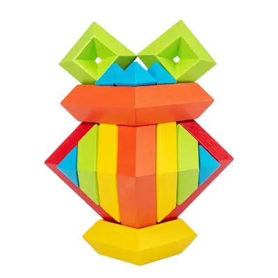 Educational Stacking Pyramid Diamond Blocks for Children - 5