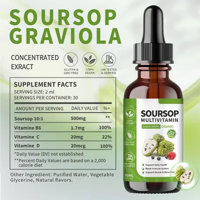 Soursop Graviola Drops 60ml with Arbutin - 3