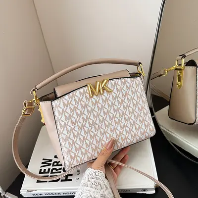 Women's Small Square Crossbody Bag, Lightweight, Printed Perfume-Style - 3