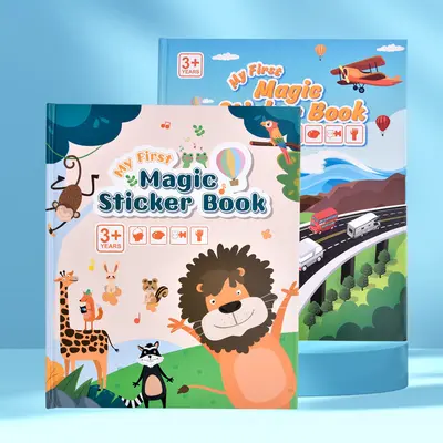 Wiederverwendbares Kinder-Stickerbuch, Kindergarten-Lernspielzeug