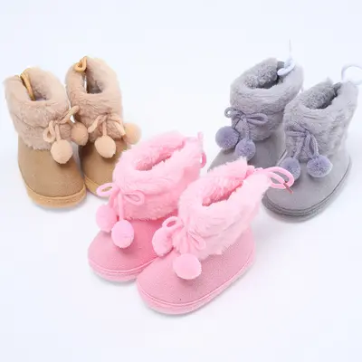 Babyschuhe 0-1 Jahre rutschfeste weiche Sohle Baumwolle Lauflernschuhe für Herbst und Wint