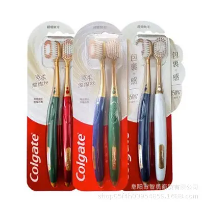 Зубная щётка Colgate Soft Silk с разноуровневой щетиной, широкой головкой и ультратонкой мягкой щетиной, мягкая шёлковая зубная щётка для пар