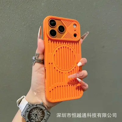 iPhone 14-17 Pro Max delikli soğutmalı metal kılıf - 7