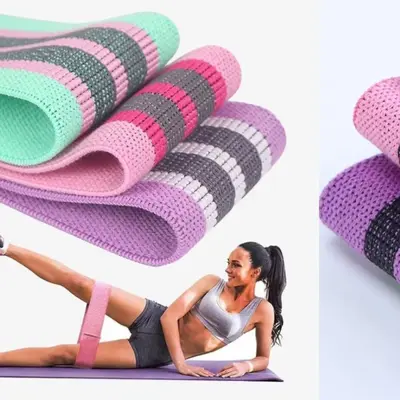 Pilates-Gesäßring, Latex-Strick-Widerstandsband, Kniebeugen-Trainingsring