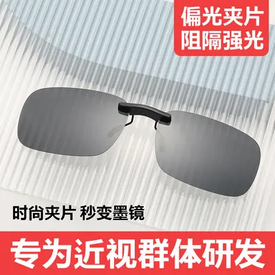 Polarized Clip-On Sunglasses, Lightweight, Fits Prescription Frames