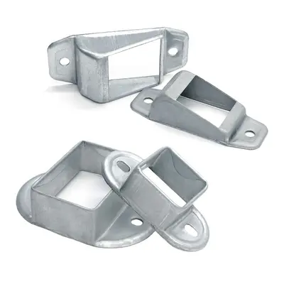 Zinc Steel Staircase Railing Connector, Galvanized Square Tube Clamp