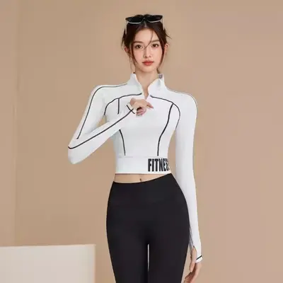 Damen Yoga-Set, langärmlig, eng anliegend - 8