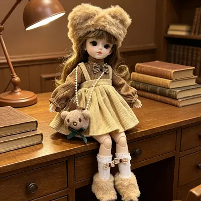 30 cm BJD Bebek İçin 6 Parça Elbise Seti, Lolita Tarzı - 12