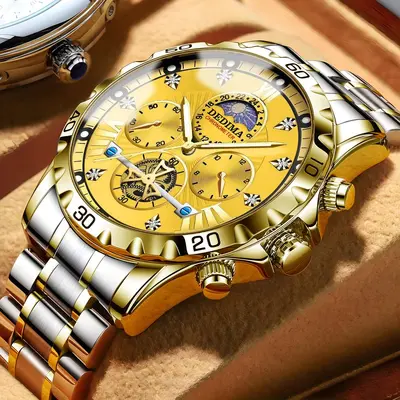 Men's Quartz Wristwatch, Waterproof, Luminous