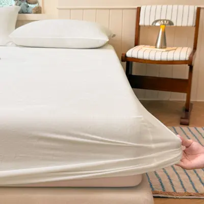 Milk Velvet Deep Pocket Seamless Fitted Sheet, Dust-Proof - 9