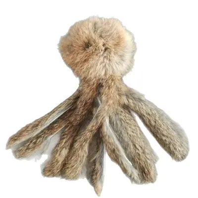 Real Rabbit Fur Octopus Cat Toy - 6