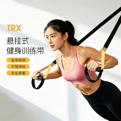 P3TRX Suspension Training Strap, Home Resistance Band - 3