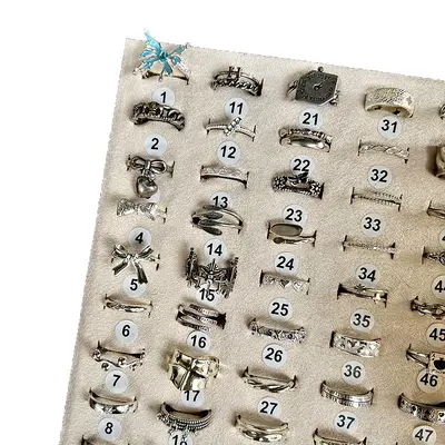 岚芷551-600复古朋克风小众925纯银戒指女蝴蝶韩国欧美跨境饰品男