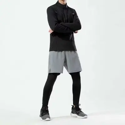 Erkek İki Parça Hızlı Kuruyan Spor Pantolonu, Basketbol ve Koşu İçin