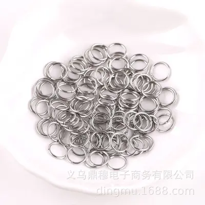 DIY Jewelry Accessories Handmade Materials Stainless Steel Open Rings Bead Bracelet Connectors Single Ring Titanium Steel Open Rings