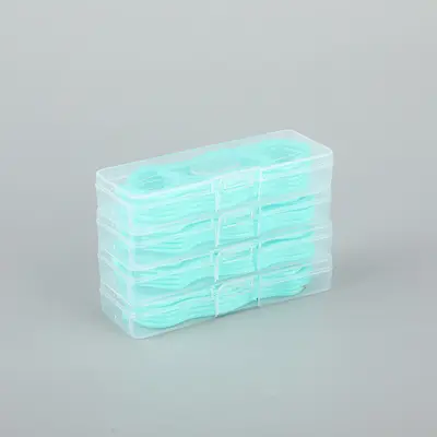 Husha 40er Box Pfefferminz Zahnseide Sticks mit Kunststoff Sortierbox