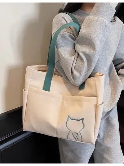 2025 neue großvolumige Handtasche für Pendler, elegante und vielseitige Tote-Tasche, hochwertige literarische und künstlerische Business-Umhängetasche