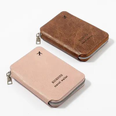Passport Bag with Zipper, RFID Protection, Multifunctional