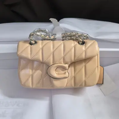Women's Diamond Quilted Chain Crossbody Bag Small Square Bag - 9