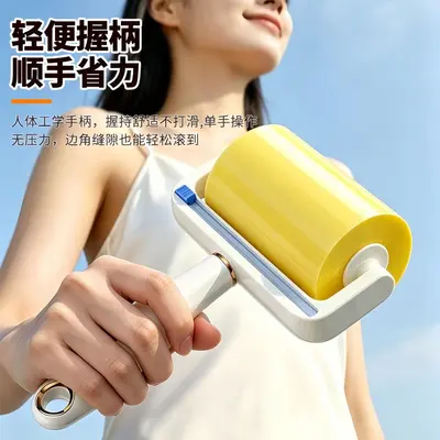 Extra wide adhesive lint roller pet hair remover