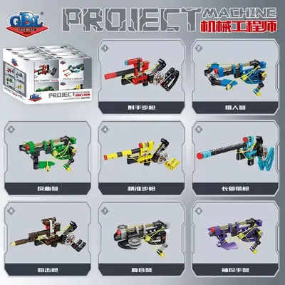 Kaizhi Uyumlu Lego Erkek Çocuk Blok Mini Pubg 16'da 1 Mauser 98K Blok Tabanca Modeli Montaj Oyuncak - 10